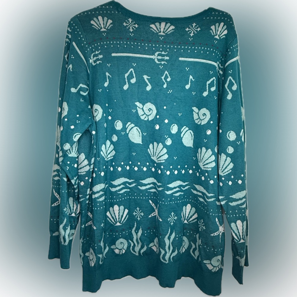 Disney X Torrid The Little Mermaid Ariel Fair Isle Sweater Women's Plus Size 2 - Picture 2 of 5